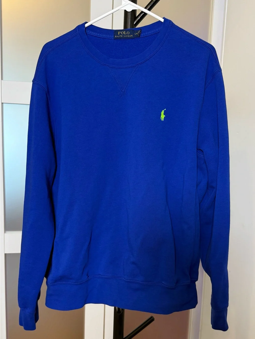 POLO Ralph Lauren Crewneck Sweatshirt in Royal Blue, size Large.